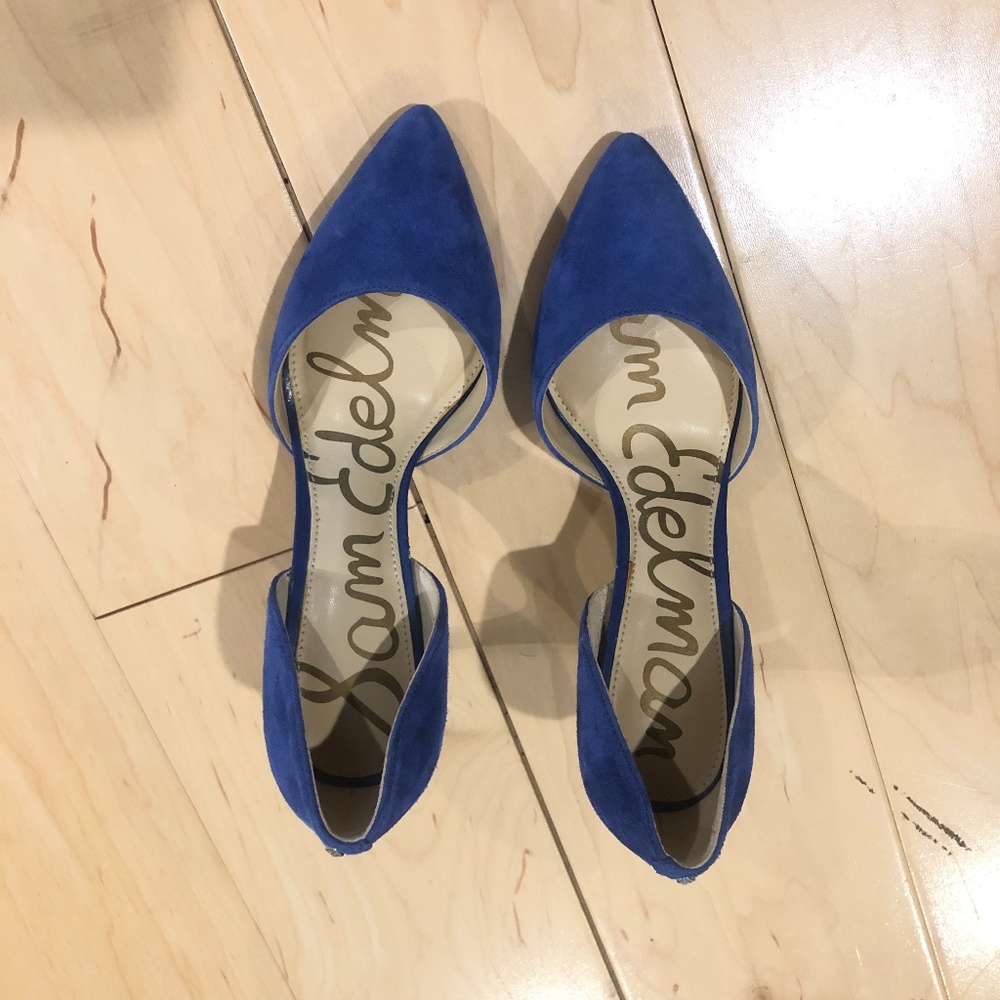 Sam Edelman blue suede demi pumps [size 4.5]